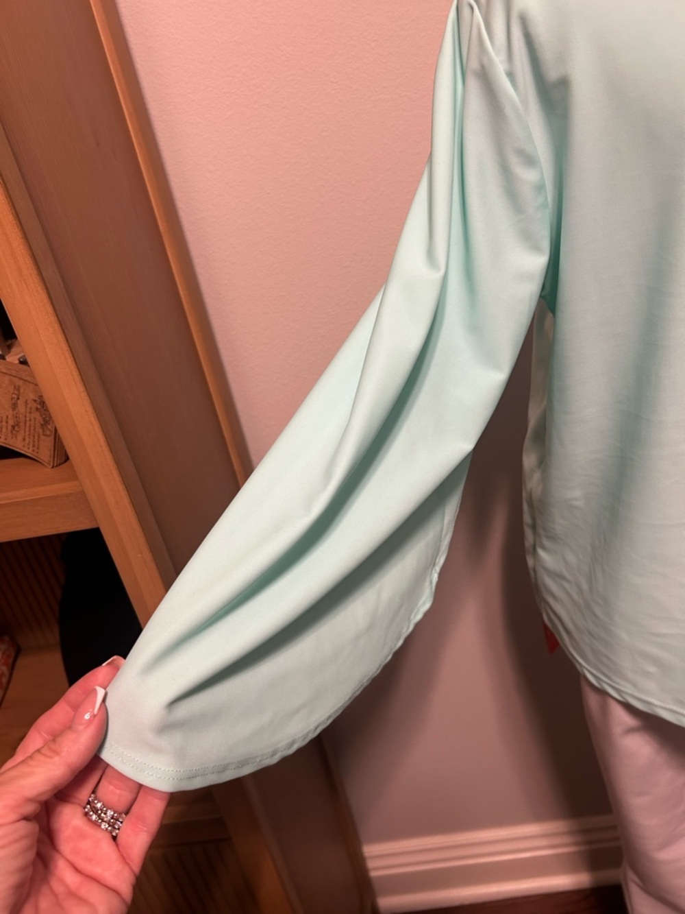 NEW Jude Connally Women’s V-Neck Aqua Bell Sleeve Blouse Sz S - Picture 3 of 5